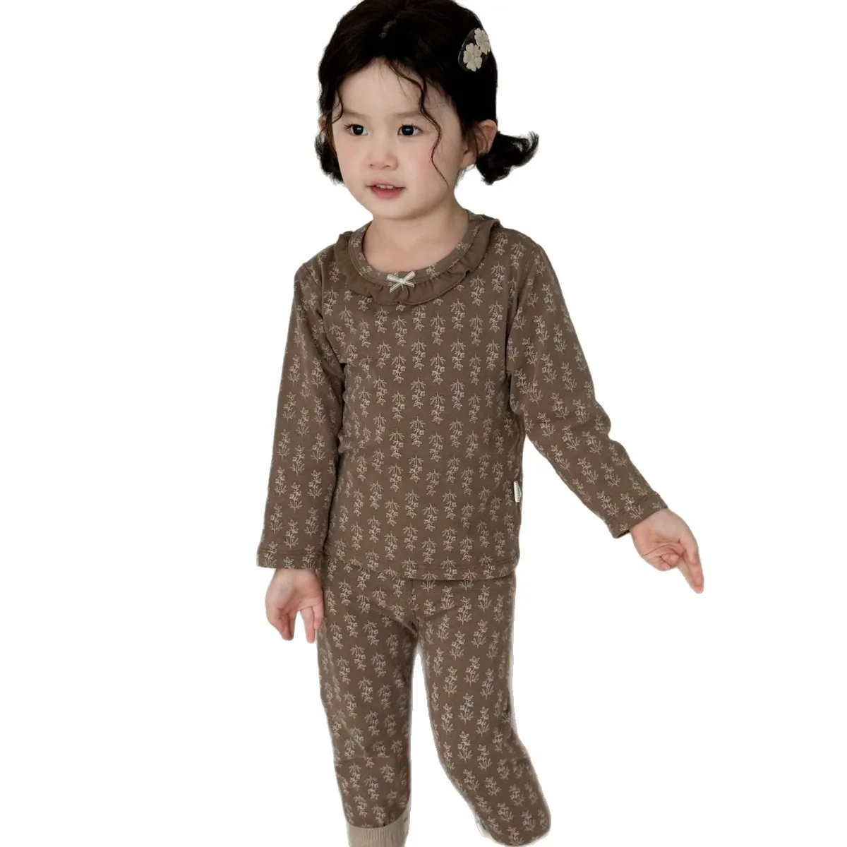 Kids Thermal Underwear Set - Lycra Seamless Pure Cotton - Boys and Girls Autumn Clothes, Pants, Baby Home Wear - Spring and Autumn thumbnail 5