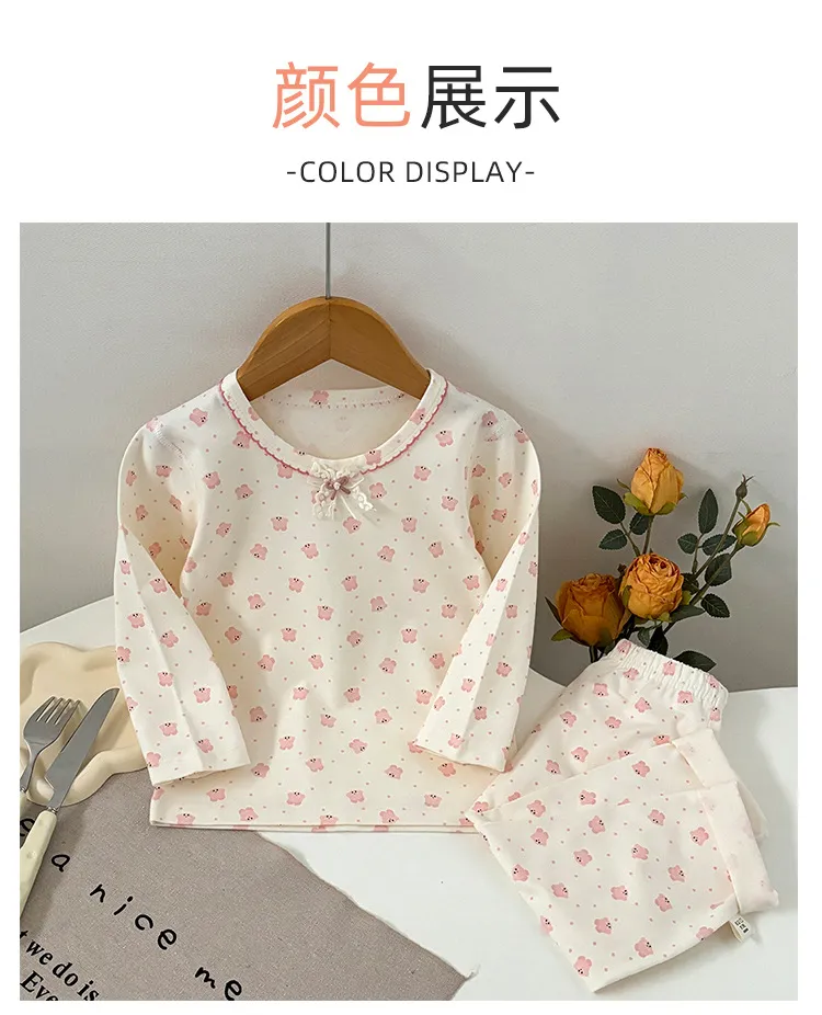 Kids Thermal Underwear Set - Lycra Seamless Pure Cotton - Boys and Girls Autumn Clothes, Pants, Baby Home Wear - Spring and Autumn showcase 10