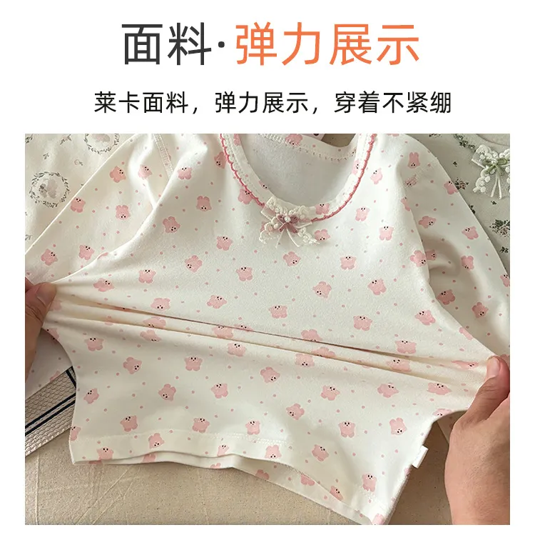 Kids Thermal Underwear Set - Lycra Seamless Pure Cotton - Boys and Girls Autumn Clothes, Pants, Baby Home Wear - Spring and Autumn showcase 4