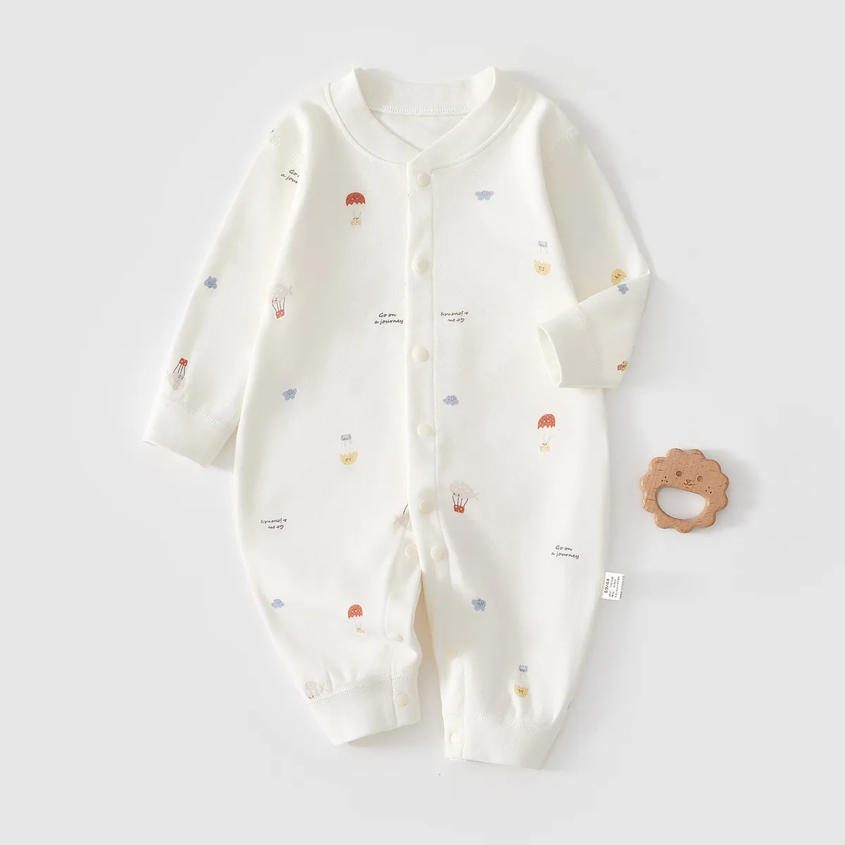 Newborn Baby Jumpsuit Cotton Spring Autumn Pajamas Thin Sleepwear Underwear Infant Bodysuit Clothes for Boys Girls 0-24 Months thumbnail 1