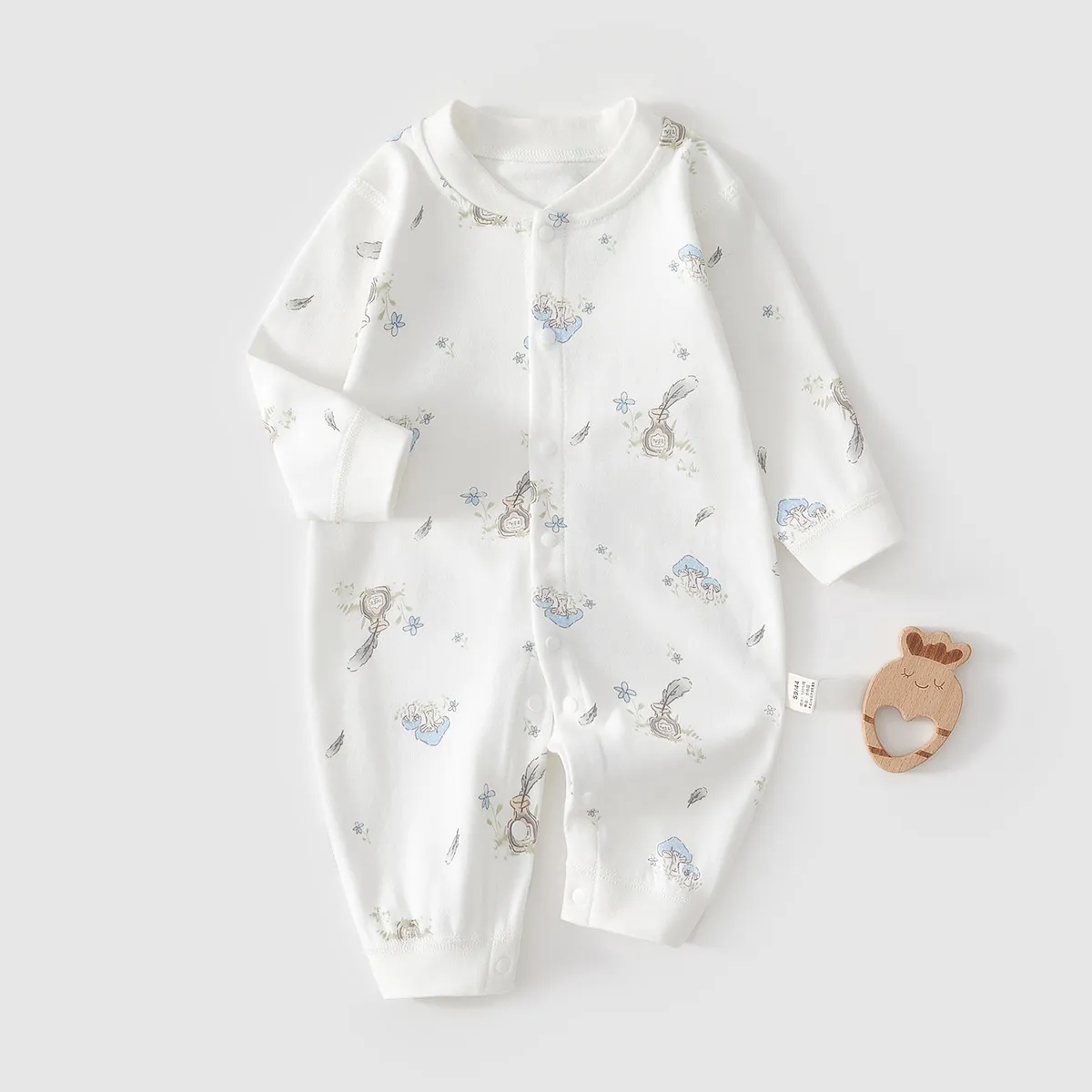White Bottom Feather Ink Bottle Jumpsuit Spring And Autumn LXF