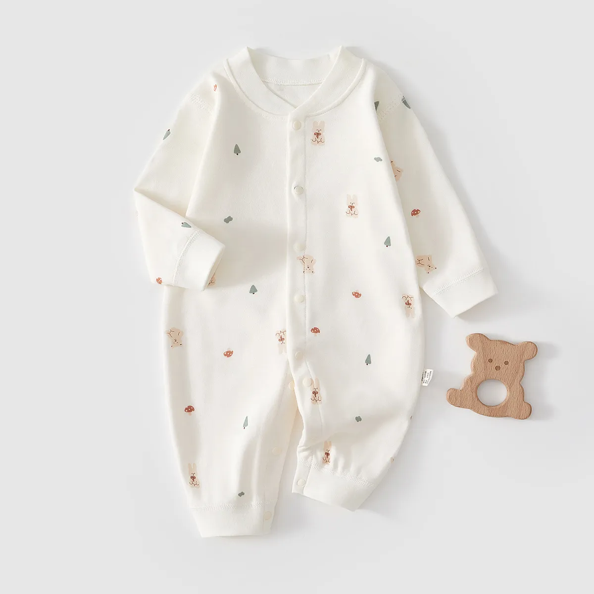 Newborn Baby Jumpsuit Cotton Spring Autumn Pajamas Thin Sleepwear Underwear Infant Bodysuit Clothes for Boys Girls 0-24 Months thumbnail 10