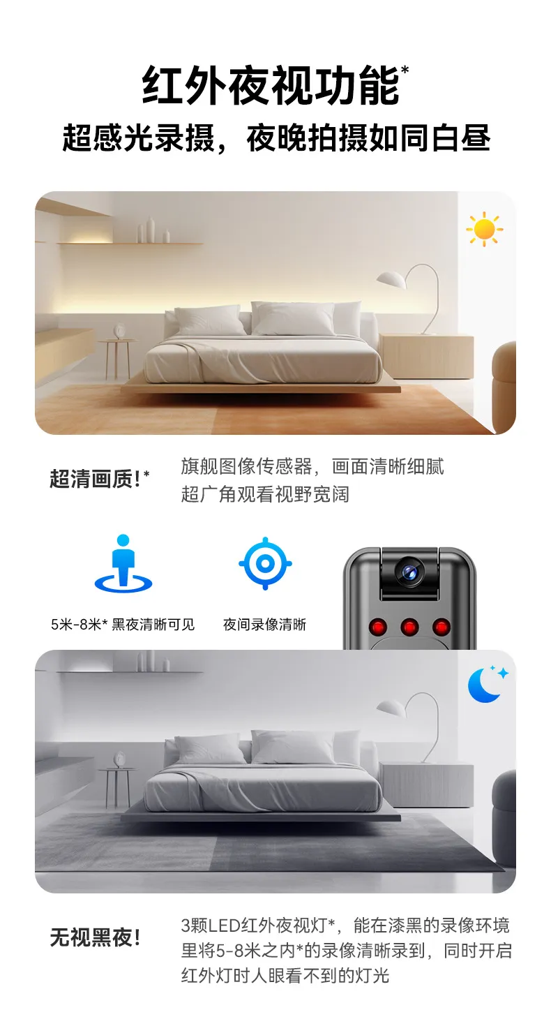 Hd Camera Chest-Mounted Convenient Video Recording Artifact Shooting Recorder Professional Sports Camera Camera showcase 5