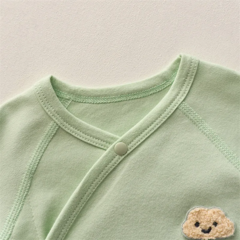 Newborn Baby Clothes Cotton Wrap Bodysuit Autumn Winter 0-1 Year Old Infant Triangle Romper Class A Base Layer Comfortable Sleepwear showcase 7