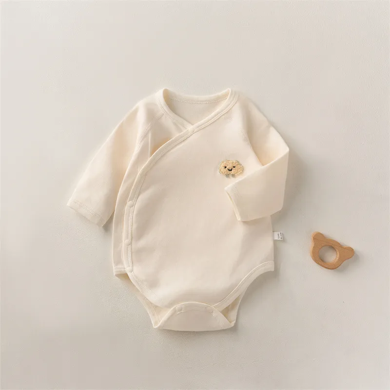 Newborn Baby Clothes Cotton Wrap Bodysuit Autumn Winter 0-1 Year Old Infant Triangle Romper Class A Base Layer Comfortable Sleepwear showcase 6