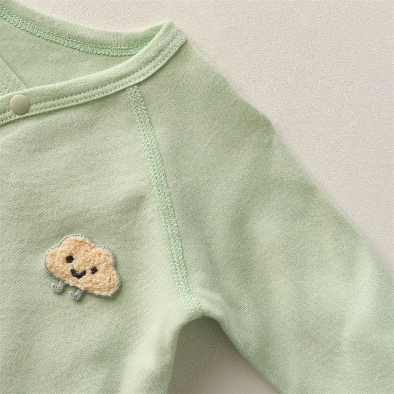 Newborn Baby Clothes Cotton Wrap Bodysuit Autumn Winter 0-1 Year Old Infant Triangle Romper Class A Base Layer Comfortable Sleepwear showcase 8