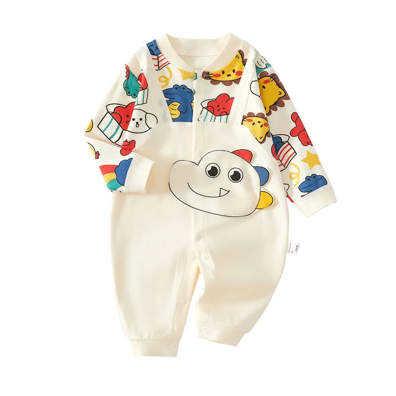 Baby Cotton Jumpsuit for Spring and Autumn - Newborn Clothes, Cute Design, Climbing Outfit, Comfortable and Breathable for Infants thumbnail 5