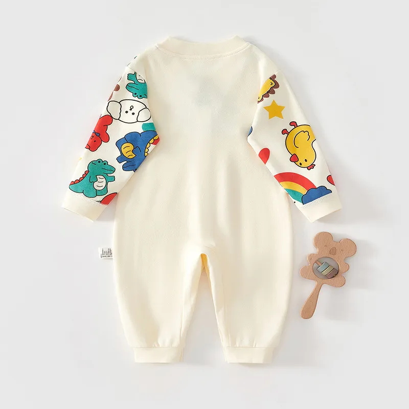 Baby Cotton Jumpsuit for Spring and Autumn - Newborn Clothes, Cute Design, Climbing Outfit, Comfortable and Breathable for Infants thumbnail 2