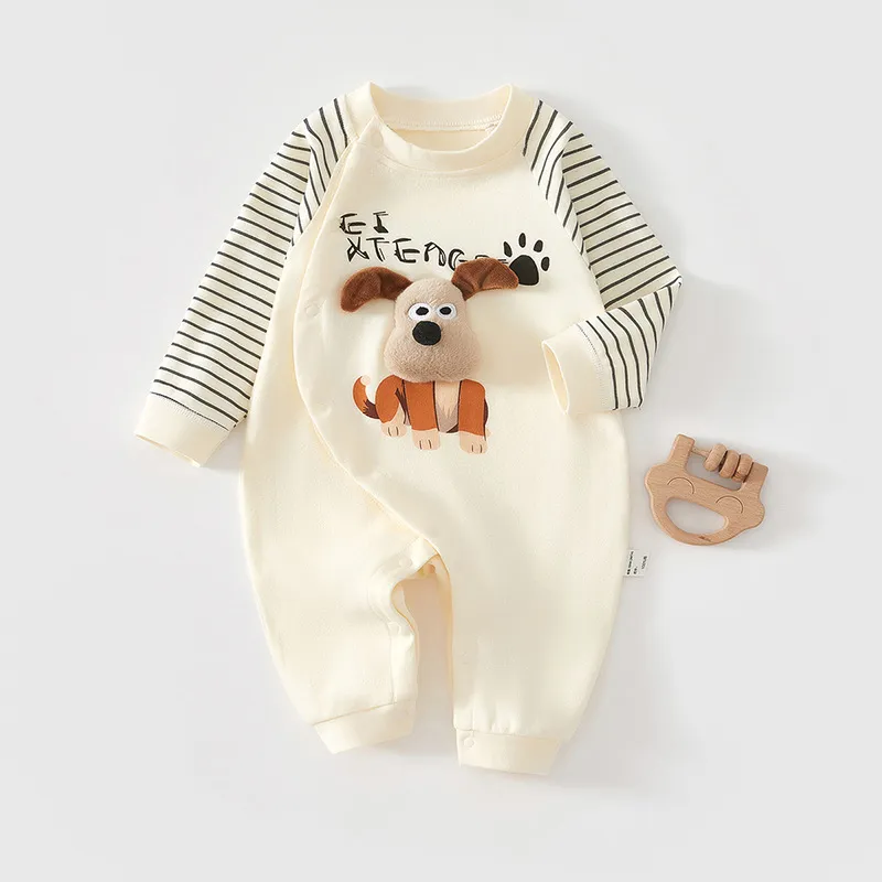 Baby Cotton Jumpsuit for Spring and Autumn - Newborn Clothes, Cute Design, Climbing Outfit, Comfortable and Breathable for Infants thumbnail 8