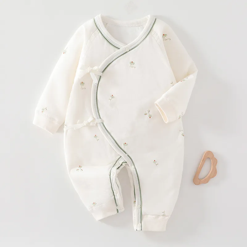 Newborn Baby Butterfly Clothes Set - 100% Cotton, Boneless, Thin Cotton, Autumn/Winter Hattie - Class A Quality, Infant Sleepwear thumbnail 9