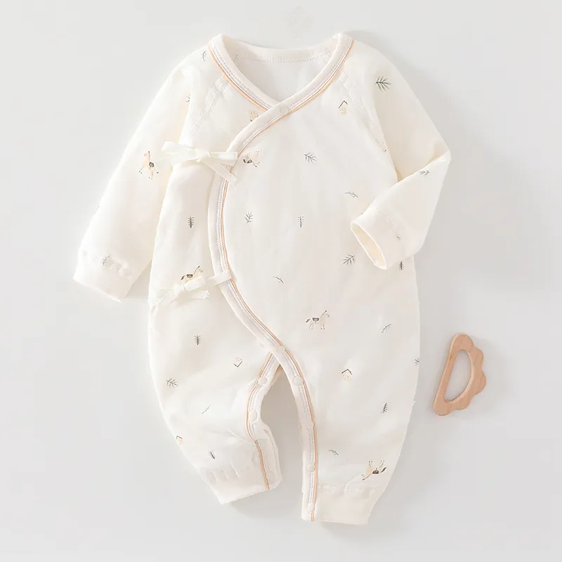 Newborn Baby Butterfly Clothes Set - 100% Cotton, Boneless, Thin Cotton, Autumn/Winter Hattie - Class A Quality, Infant Sleepwear thumbnail 10