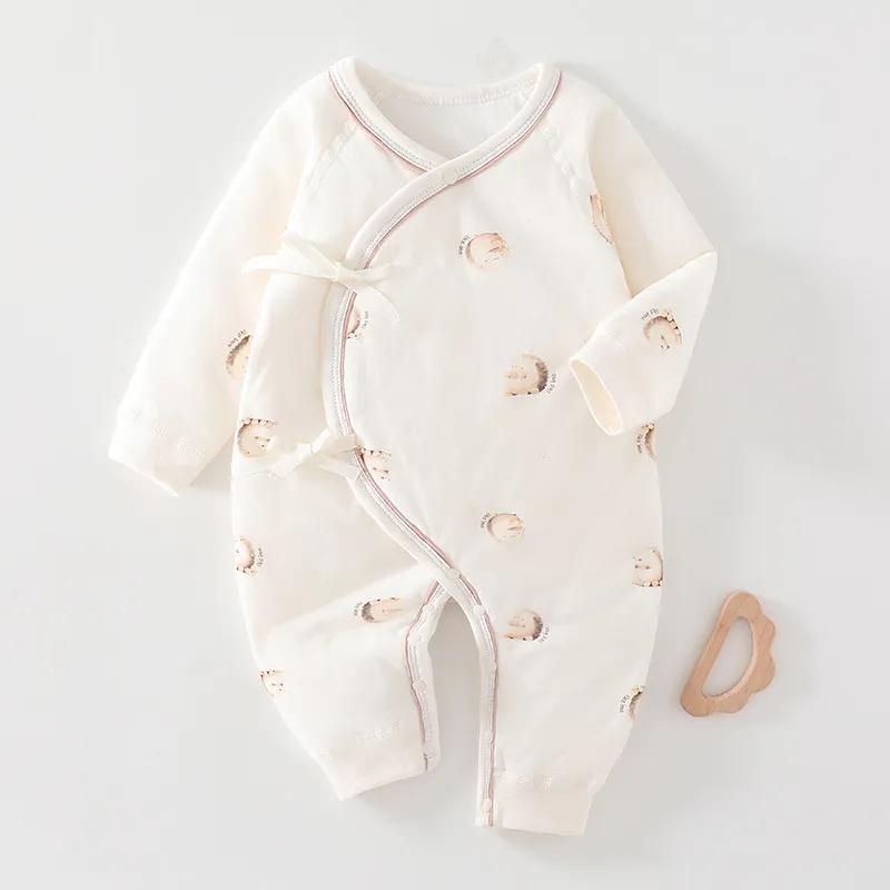 Newborn Baby Butterfly Clothes Set - 100% Cotton, Boneless, Thin Cotton, Autumn/Winter Hattie - Class A Quality, Infant Sleepwear thumbnail 6