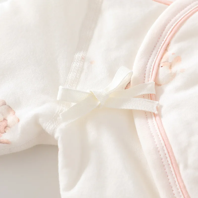 Newborn Baby Butterfly Clothes Set - 100% Cotton, Boneless, Thin Cotton, Autumn/Winter Hattie - Class A Quality, Infant Sleepwear thumbnail 3