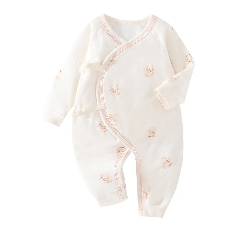 Newborn Baby Butterfly Clothes Set - 100% Cotton, Boneless, Thin Cotton, Autumn/Winter Hattie - Class A Quality, Infant Sleepwear thumbnail 5