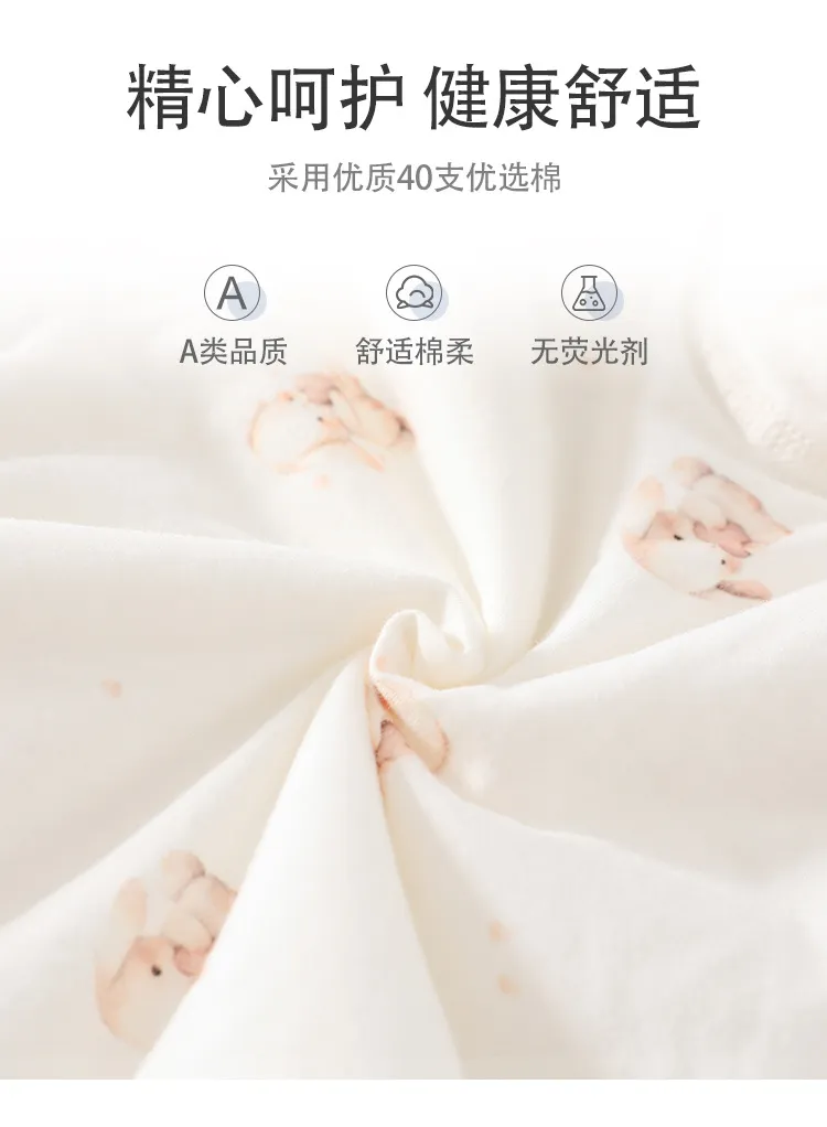 Newborn Baby Butterfly Clothes Set - 100% Cotton, Boneless, Thin Cotton, Autumn/Winter Hattie - Class A Quality, Infant Sleepwear showcase 3