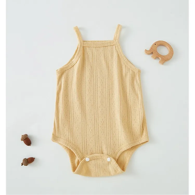 Summer Baby Sling Triangle Bag Fart Clothes Pure Cotton Belly Protecting Newborns Thin Summer Vest Baby's Hone-piece Clothes thumbnail 7