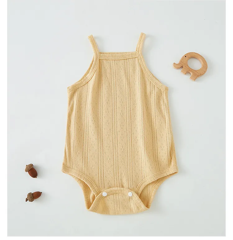 Summer Baby Sling Triangle Bag Fart Clothes Pure Cotton Belly Protecting Newborns Thin Summer Vest Baby's Hone-piece Clothes showcase 10