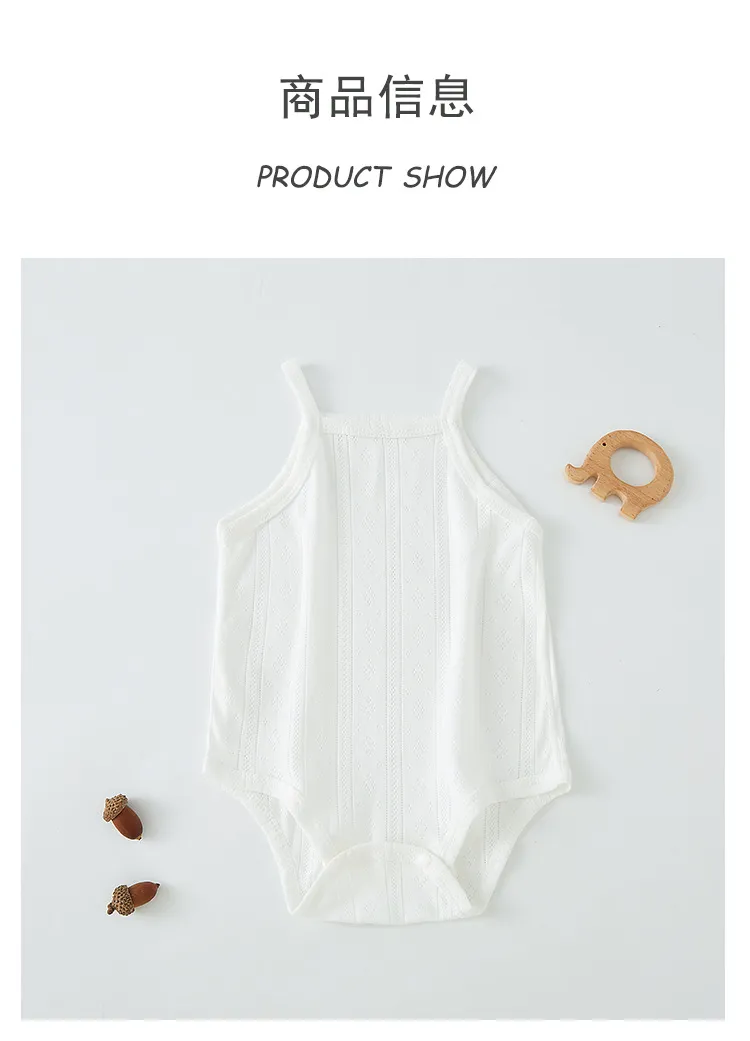 Summer Baby Sling Triangle Bag Fart Clothes Pure Cotton Belly Protecting Newborns Thin Summer Vest Baby's Hone-piece Clothes showcase 9