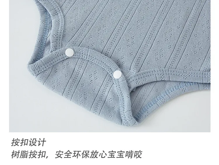 Summer Baby Sling Triangle Bag Fart Clothes Pure Cotton Belly Protecting Newborns Thin Summer Vest Baby's Hone-piece Clothes showcase 16