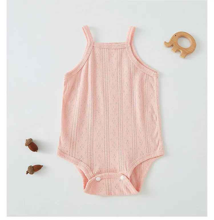 Summer Baby Sling Triangle Bag Fart Clothes Pure Cotton Belly Protecting Newborns Thin Summer Vest Baby's Hone-piece Clothes showcase 11