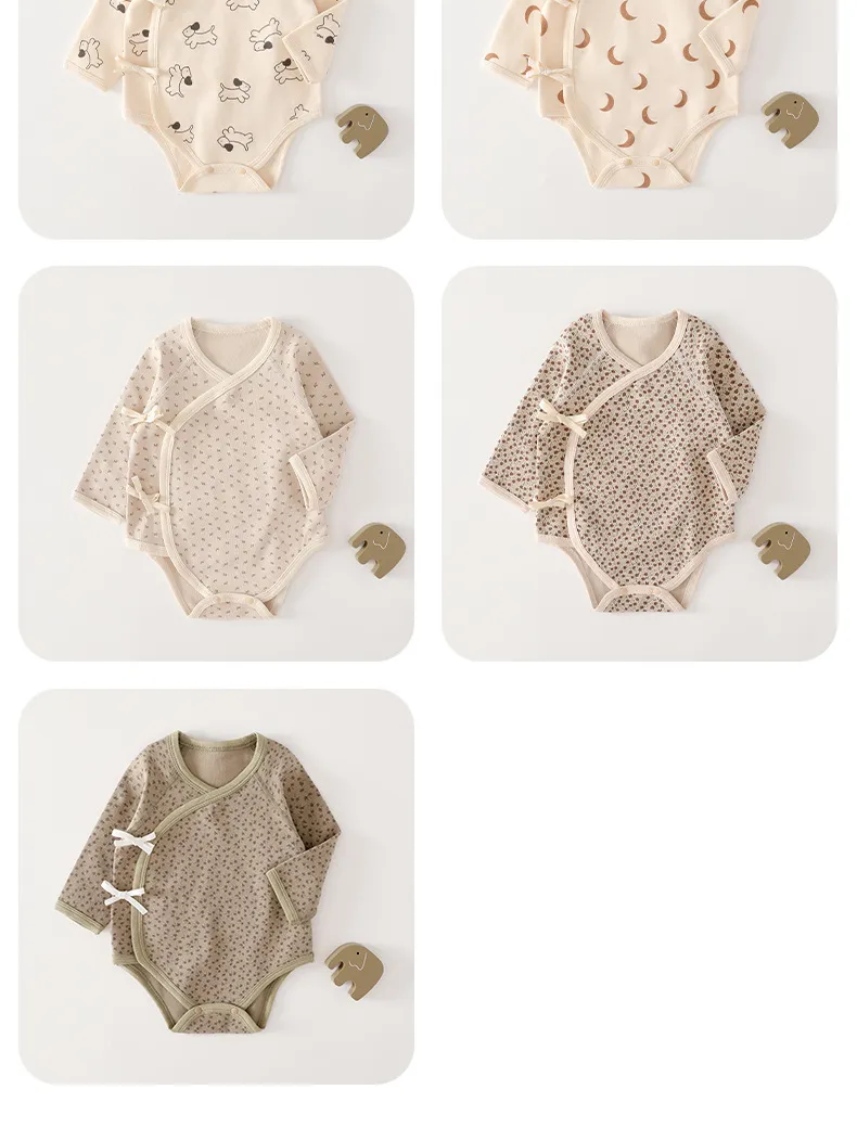 Baby Velvet Jumpsuit Spring Autumn Thin Cotton Romper - Unisex Infant Bodysuit Triangle Snap Closure - Stylish Outfits for Newborns & Toddlers showcase 13