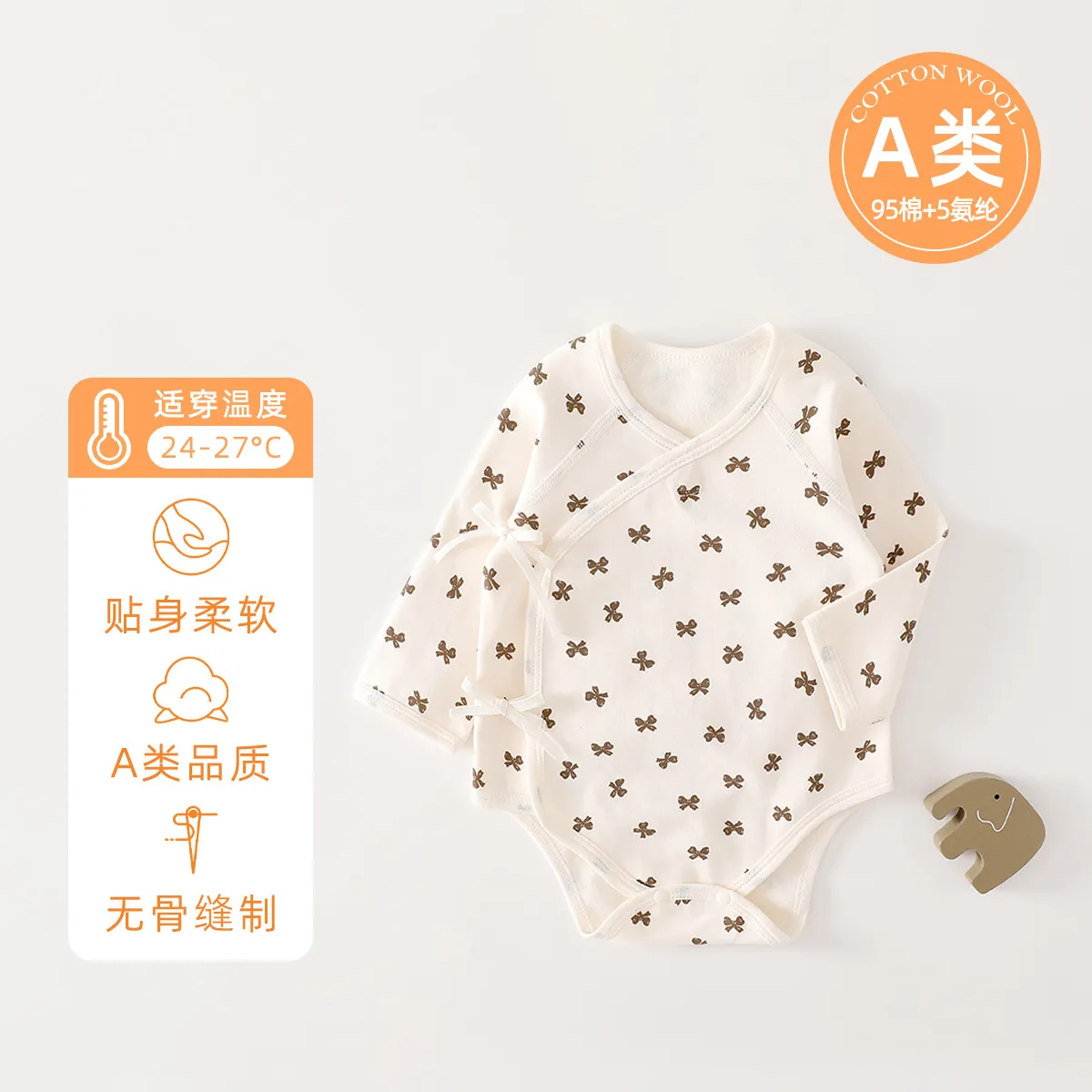 Baby Velvet Jumpsuit Spring Autumn Thin Cotton Romper - Unisex Infant Bodysuit Triangle Snap Closure - Stylish Outfits for Newborns & Toddlers thumbnail 8