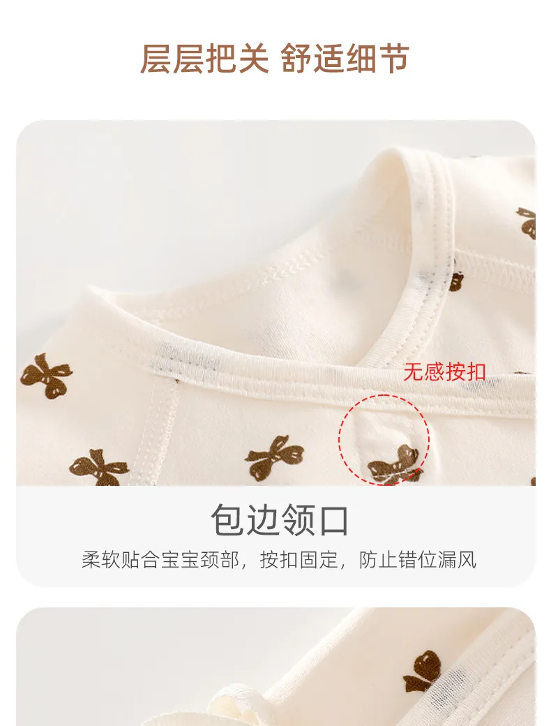 Baby Velvet Jumpsuit Spring Autumn Thin Cotton Romper - Unisex Infant Bodysuit Triangle Snap Closure - Stylish Outfits for Newborns & Toddlers showcase 14