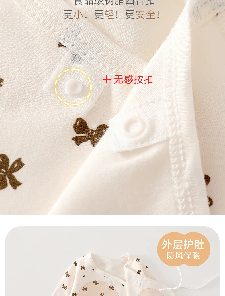 Baby Velvet Jumpsuit Spring Autumn Thin Cotton Romper - Unisex Infant Bodysuit Triangle Snap Closure - Stylish Outfits for Newborns & Toddlers showcase 8