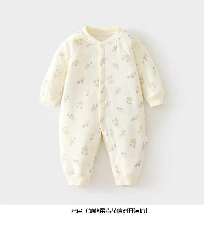 Baby Winter Romper Jumpsuit Quilted Cotton Padded Warm Outfit - Newborn Infant Thickened Split Leg Crawling Suit for Autumn/Winter showcase 13