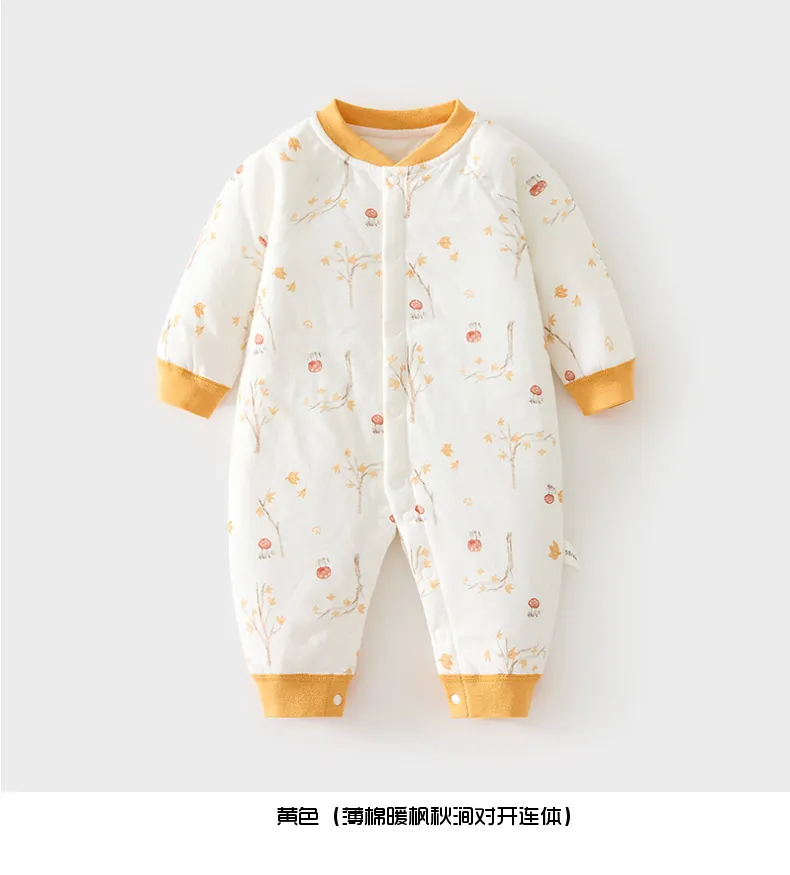 Baby Winter Romper Jumpsuit Quilted Cotton Padded Warm Outfit - Newborn Infant Thickened Split Leg Crawling Suit for Autumn/Winter showcase 15