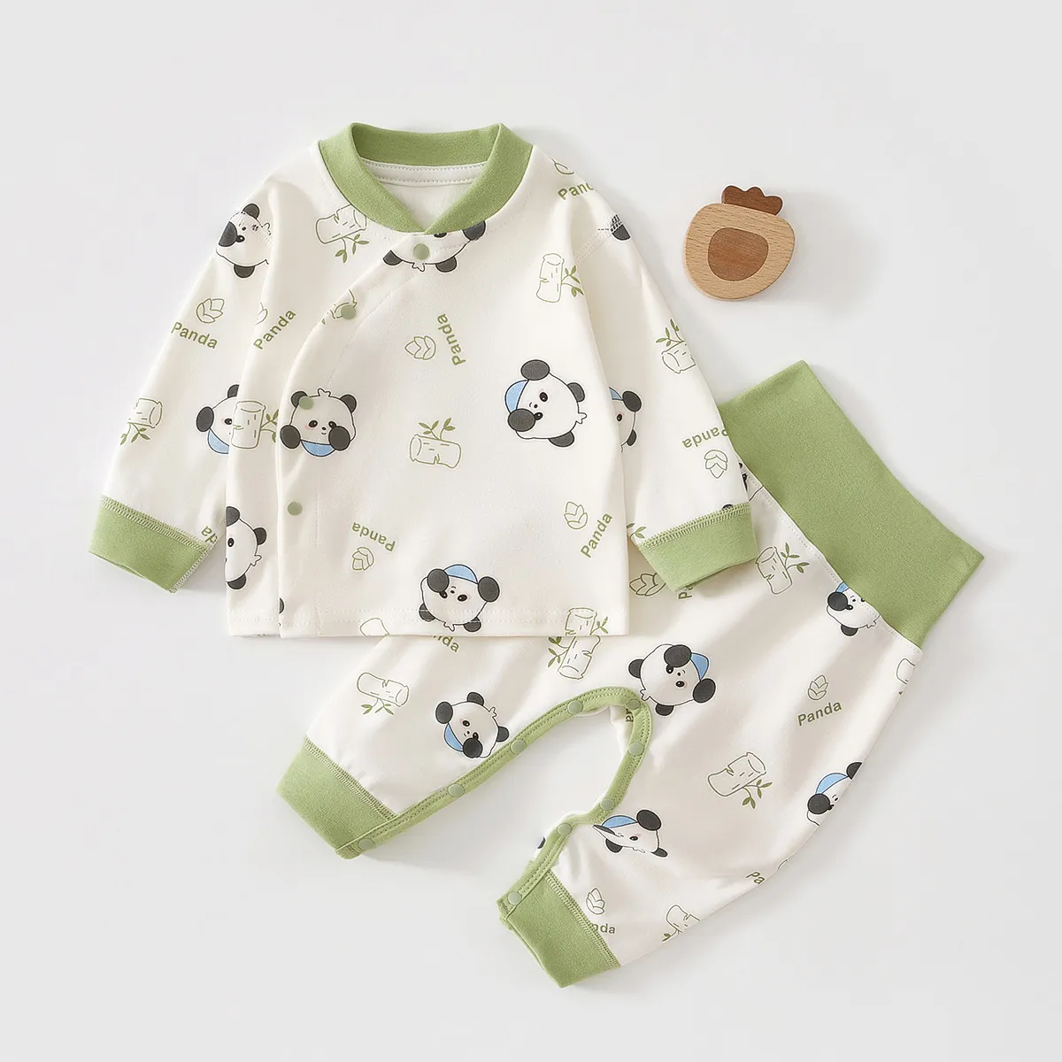 Baby Cotton Clothes Set - Autumn/Winter Newborn Underwear Suit - Soft, Boneless, Comfortable Infant Pajamas & Trousers for Boys & Girls thumbnail 9