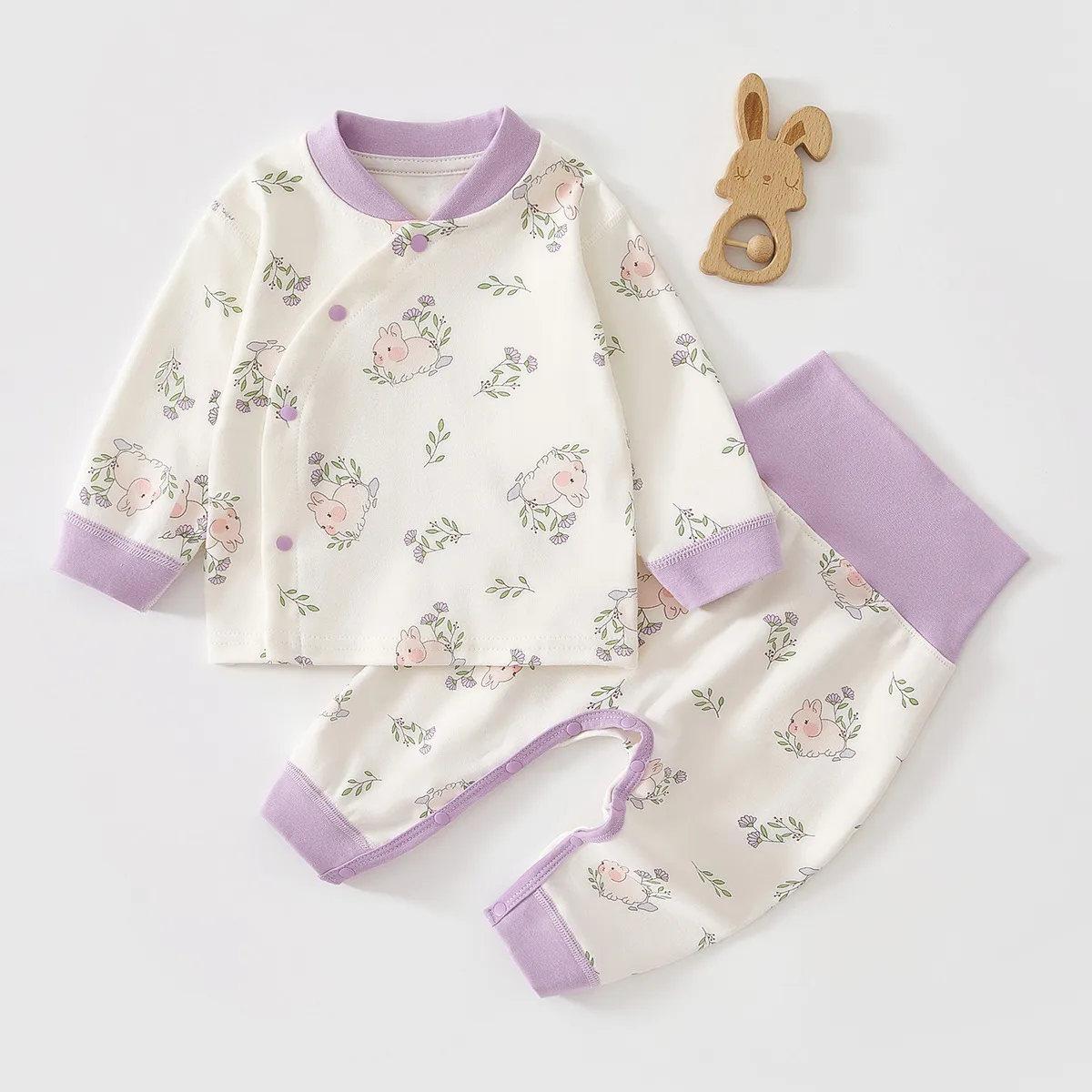 Baby Cotton Clothes Set - Autumn/Winter Newborn Underwear Suit - Soft, Boneless, Comfortable Infant Pajamas & Trousers for Boys & Girls thumbnail 10