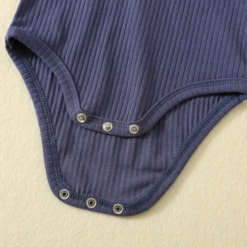Newborn Baby Ribbed Romper Long Sleeve - Autumn Winter Crawling Outfit Jumpsuit - Infant One-Piece Bodysuit Sleepwear for Boys and Girls showcase 15