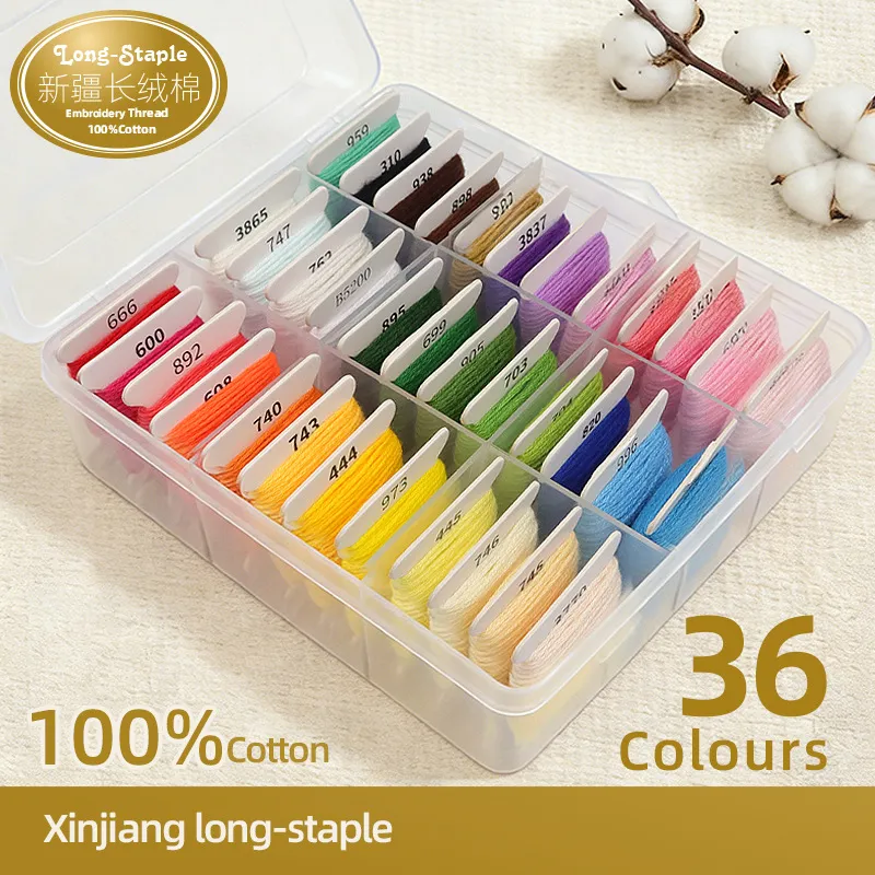 DIY Hand Embroidery Starter Kit with Thread, Needles, and Pattern - Cross Stitch Weaving Craft Set for Beginners and Hobbyists thumbnail 7