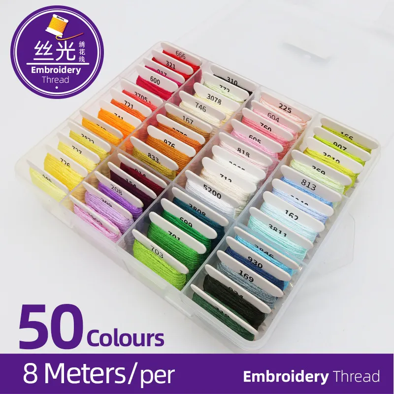 Silk Thread 50 Colors / 8m