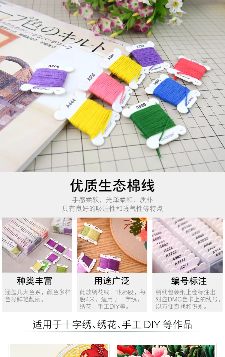 DIY Hand Embroidery Starter Kit with Thread, Needles, and Pattern - Cross Stitch Weaving Craft Set for Beginners and Hobbyists showcase 2