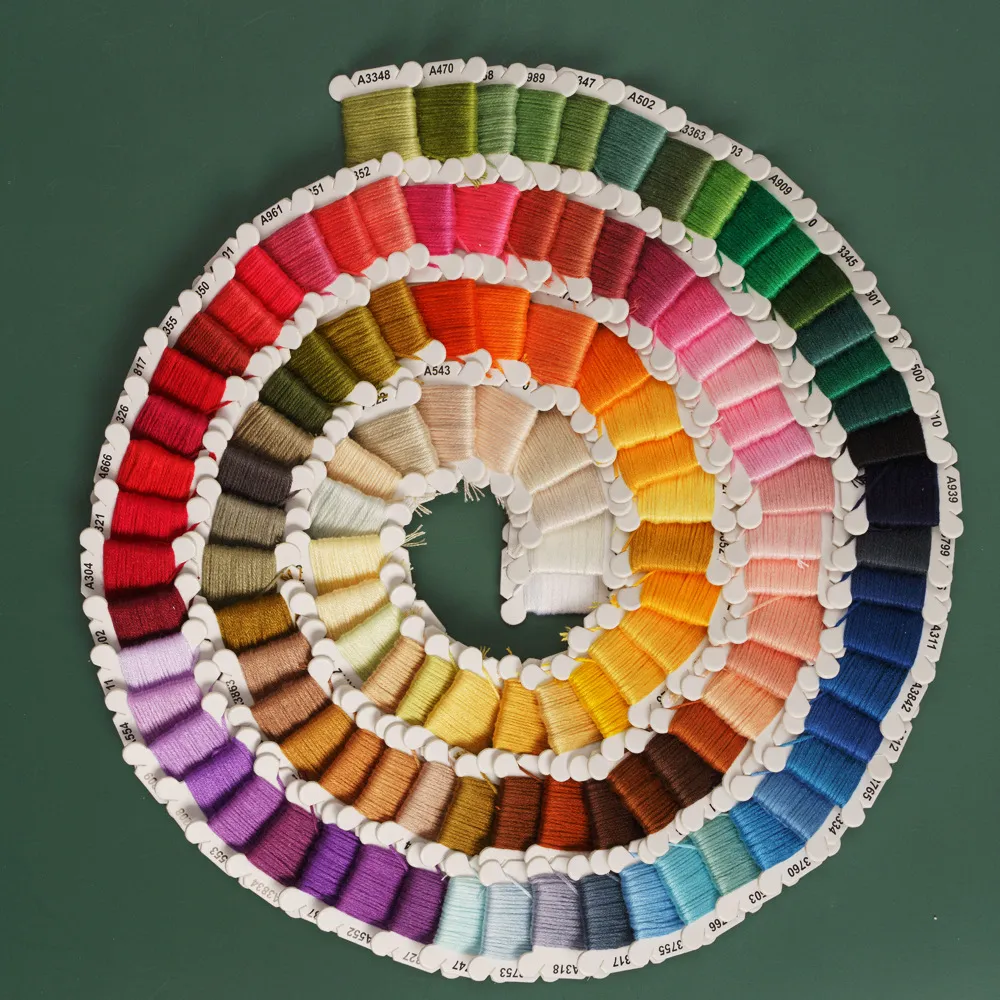 DIY Hand Embroidery Starter Kit with Thread, Needles, and Pattern - Cross Stitch Weaving Craft Set for Beginners and Hobbyists thumbnail 2