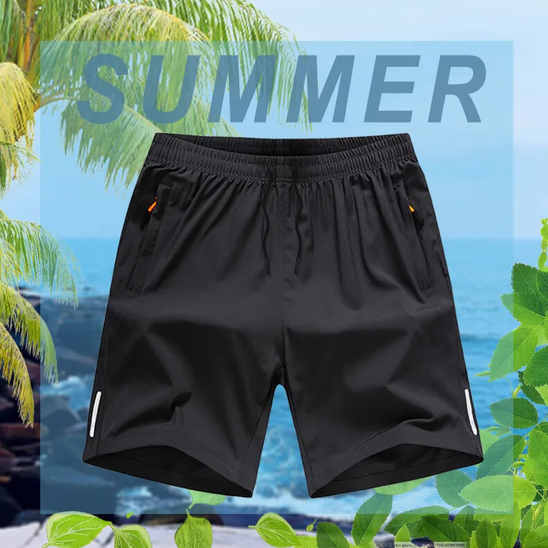 Men's Ice Silk Quick-Dry Shorts: Lightweight, Breathable 5-Point Sports & Casual Pants for Summer Beach Wear - Loose Fit, Plus Size Available showcase 1