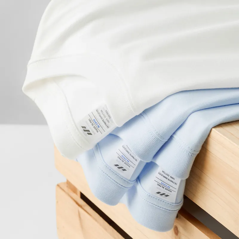 Men's Long Sleeve Cotton T-Shirt - Heavyweight 300g Combed Cotton - Loose Fit Versatile Solid Color Base Layer - Autumn/Winter thumbnail 3