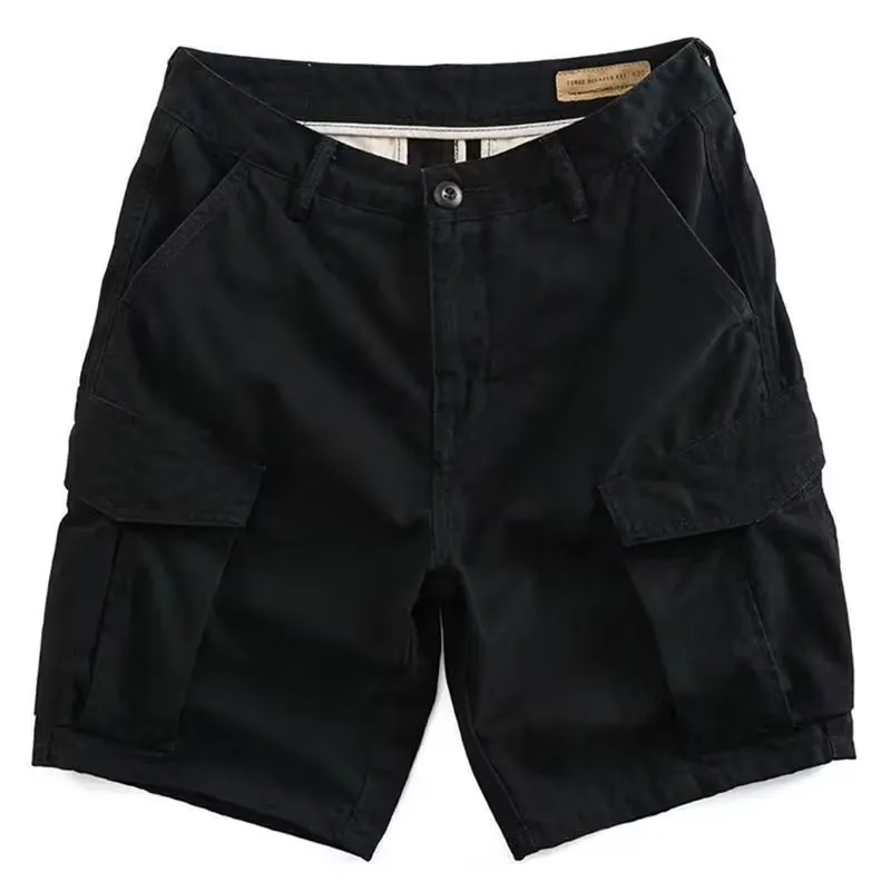 Men's Cargo Shorts Casual Loose Fit Summer Trendy Versatile Outerwear Straight Leg Five-Pocket Shorts for Everyday Wear showcase 8
