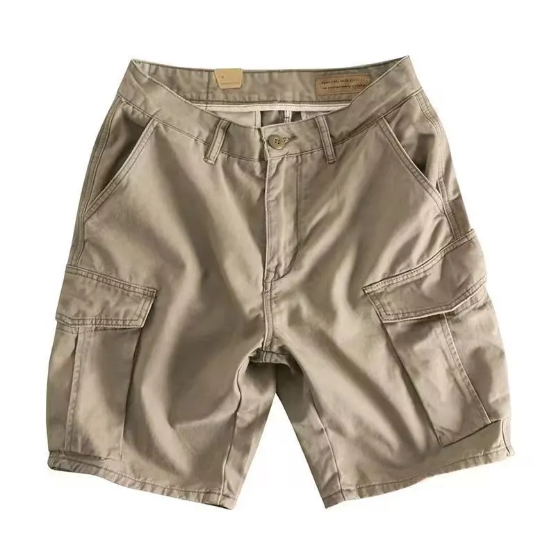 Men's Cargo Shorts Casual Loose Fit Summer Trendy Versatile Outerwear Straight Leg Five-Pocket Shorts for Everyday Wear thumbnail 9