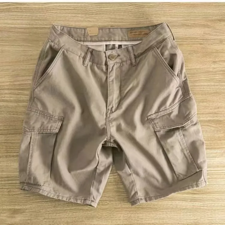 Men's Cargo Shorts Casual Loose Fit Summer Trendy Versatile Outerwear Straight Leg Five-Pocket Shorts for Everyday Wear thumbnail 3