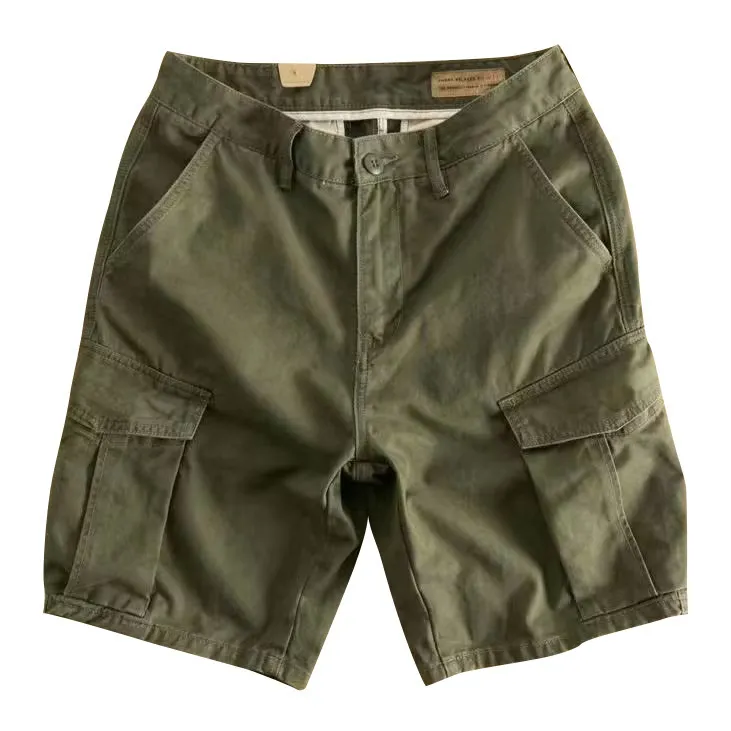 Men's Cargo Shorts Casual Loose Fit Summer Trendy Versatile Outerwear Straight Leg Five-Pocket Shorts for Everyday Wear thumbnail 8