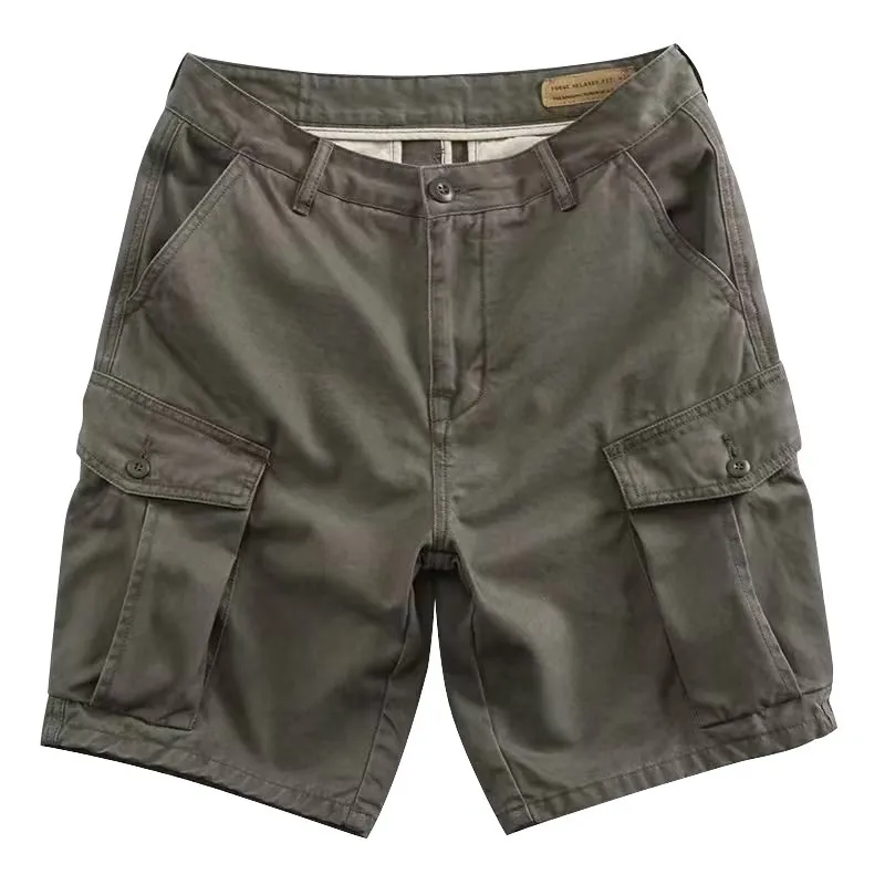 Men's Cargo Shorts Casual Loose Fit Summer Trendy Versatile Outerwear Straight Leg Five-Pocket Shorts for Everyday Wear thumbnail 6
