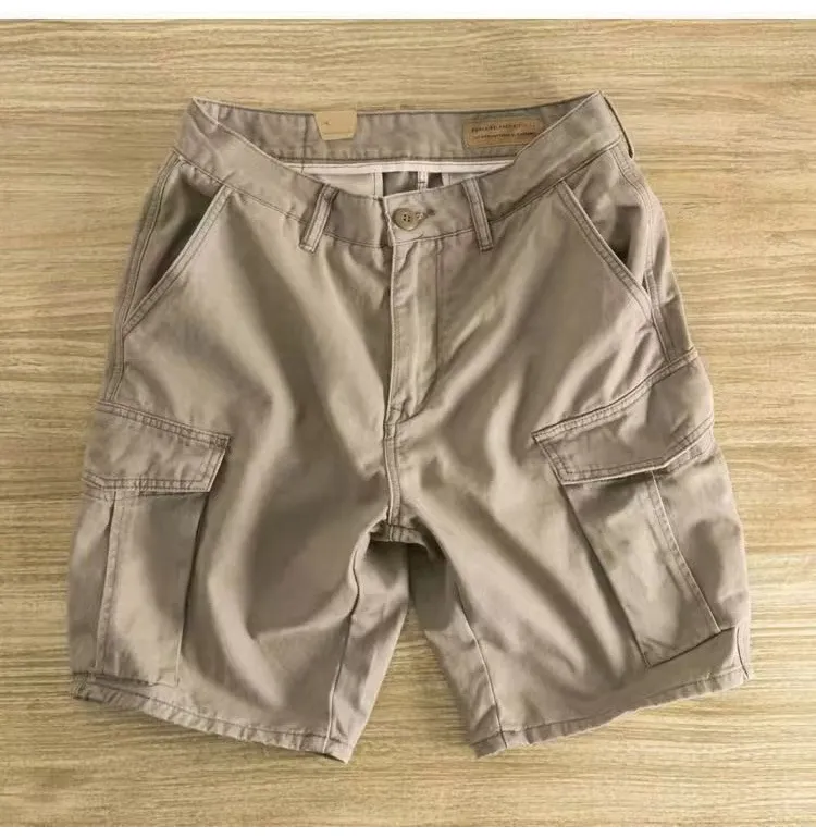 Men's Cargo Shorts Casual Loose Fit Summer Trendy Versatile Outerwear Straight Leg Five-Pocket Shorts for Everyday Wear showcase 6