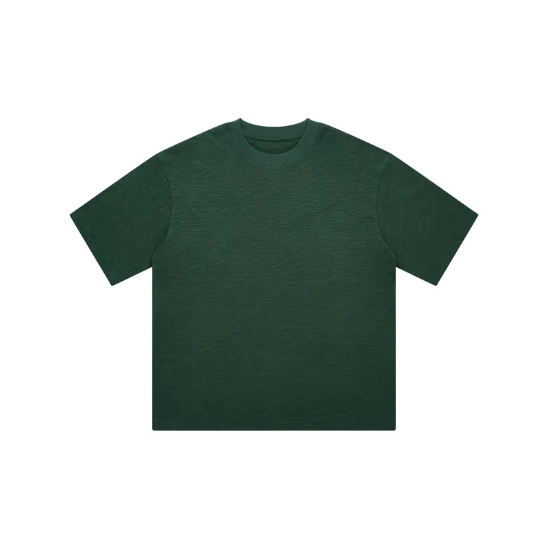 Men's Bamboo Cotton Short Sleeve T-Shirt - Loose Fit Summer Tee - Retro American Style - Breathable Lightweight Pure Color Top thumbnail 9