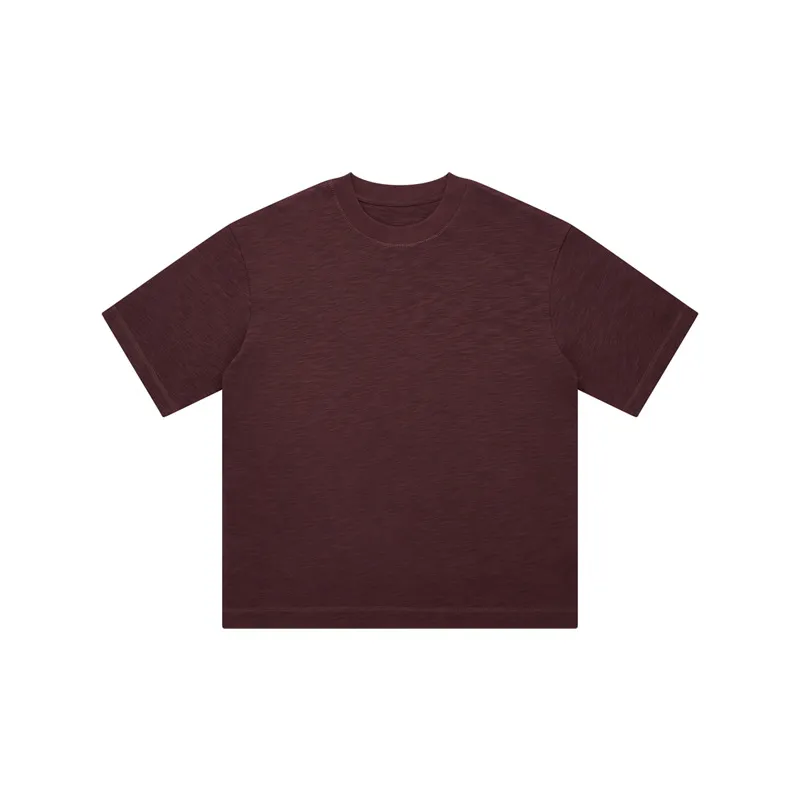 Men's Bamboo Cotton Short Sleeve T-Shirt - Loose Fit Summer Tee - Retro American Style - Breathable Lightweight Pure Color Top thumbnail 6