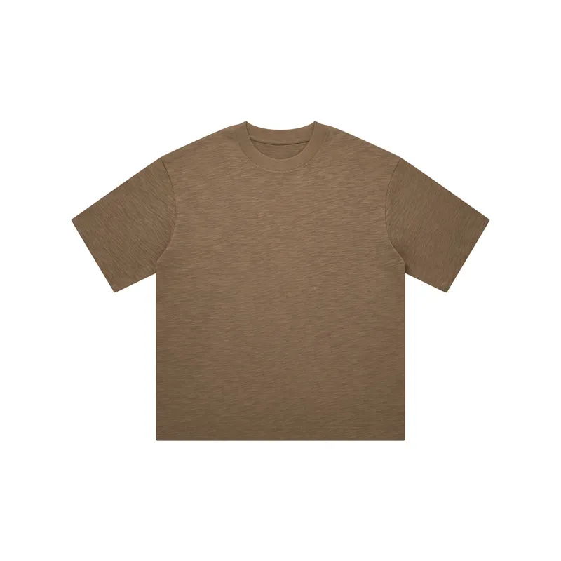 Men's Bamboo Cotton Short Sleeve T-Shirt - Loose Fit Summer Tee - Retro American Style - Breathable Lightweight Pure Color Top thumbnail 10