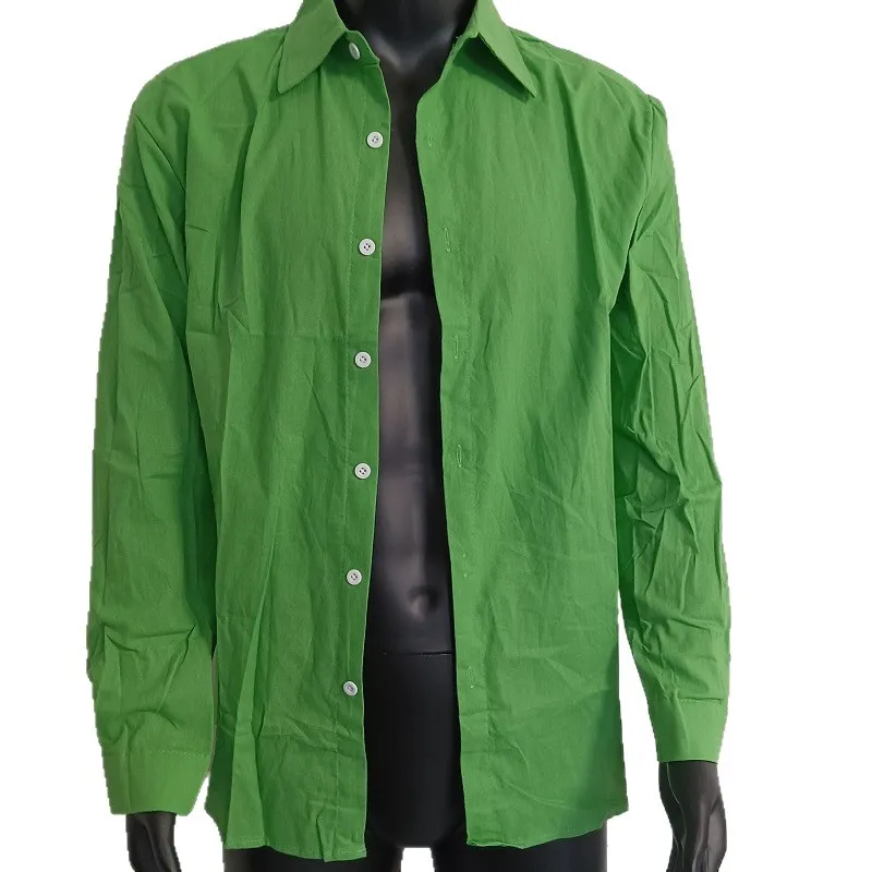 Men's Long Sleeve Cotton Shirt - Casual Business Style Solid Color Button Down Dress Shirt for Work, Everyday Wear, and Special Occasions thumbnail 5