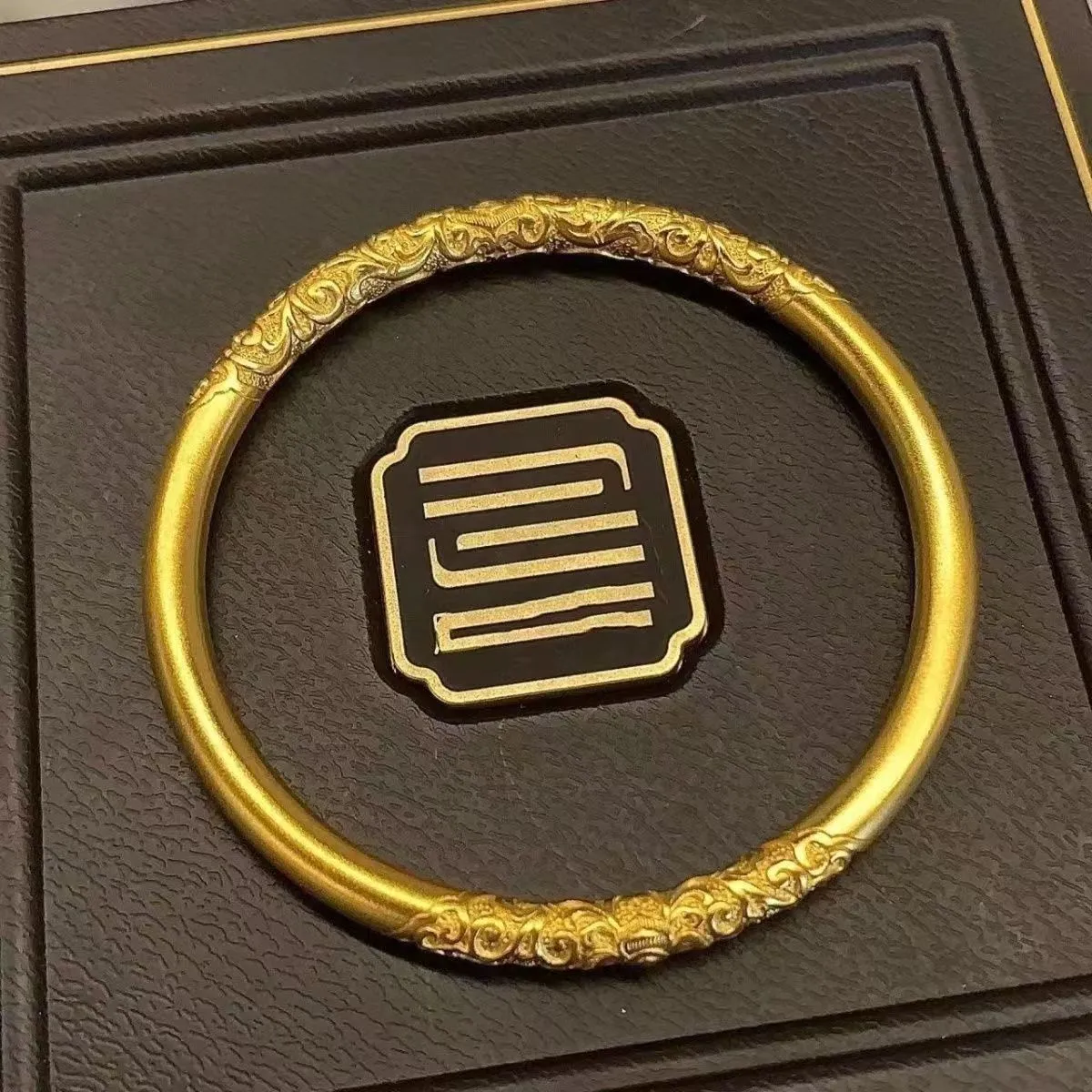Women's Gold Plated Bracelet, 5mm Vietnam Sand Gold Bangle, Frosted Plain Ring Design, Solid Alloy Jewelry, Wholesale Fashion Bracelet for Women showcase 18